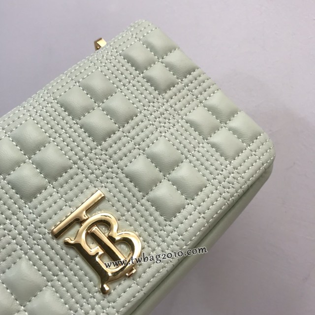 Burberry專門店新款羊皮小號TB蘿拉包 巴寶莉絎縫品牌格紋鏈條單肩挎背女包 yxb1531